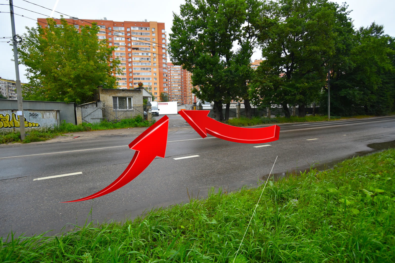 Указатели ко входу в шиномонтаж